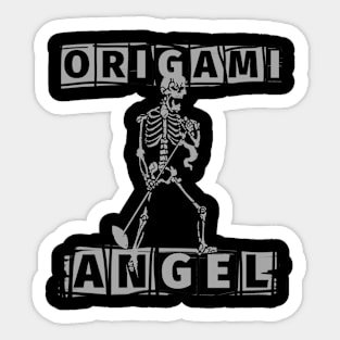 Origami angel music Sticker